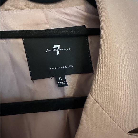 7 for All Mankind Double-Breasted Camel Blazer – Women’s Size Small - Picture 5 of 15